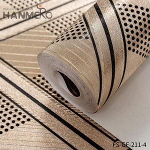 HANMERO PVC Gold Foil Nature Sense Geometric Embossing Modern 0.53*10M Living Room wallpaper interior