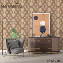 Load image into Gallery viewer, HANMERO PVC Gold Foil Nature Sense Geometric Embossing Modern 0.53*10M Living Room wallpaper interior
