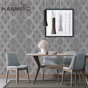 HANMERO Living Room Nature Sense Geometric Embossing Modern PVC Gold Foil 0.53*10M contemporary wallpaper designs