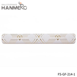 HANMERO PVC Gold Foil Nature Sense Living Room Embossing Modern Geometric 0.53*10M kitchen wallpaper borders