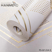 Load image into Gallery viewer, HANMERO PVC Gold Foil Nature Sense Living Room Embossing Modern Geometric 0.53*10M kitchen wallpaper borders
