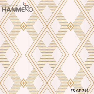 HANMERO PVC Gold Foil Nature Sense Living Room Embossing Modern Geometric 0.53*10M kitchen wallpaper borders