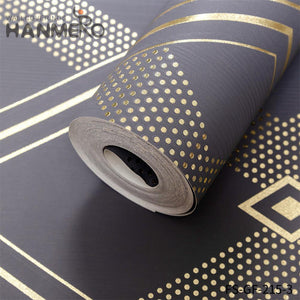 HANMERO PVC Gold Foil Nature Sense Geometric Living Room Modern Embossing 0.53*10M unique wallpaper for walls