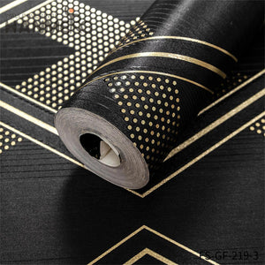 HANMERO PVC Gold Foil Nature Sense Modern Embossing Geometric Living Room 0.53*10M gray wallpaper patterns