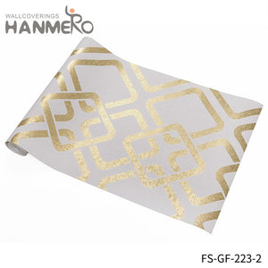 HANMERO PVC Gold Foil Embossing Geometric Nature Sense Modern Living Room 0.53*10M purchase wallpaper