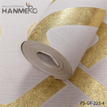 Load image into Gallery viewer, HANMERO PVC Gold Foil Embossing Geometric Nature Sense Modern Living Room 0.53*10M purchase wallpaper
