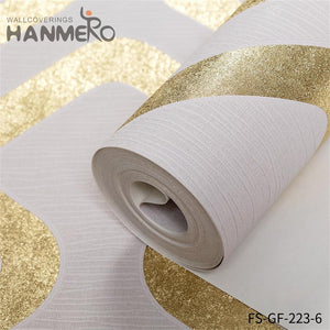 HANMERO PVC Gold Foil Embossing Geometric Nature Sense Modern Living Room 0.53*10M purchase wallpaper