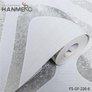 HANMERO PVC Gold Foil Geometric Nature Sense Embossing Modern Living Room 0.53*10M wallpaper for walls designs