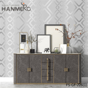 HANMERO PVC Gold Foil Geometric Nature Sense Embossing Modern Living Room 0.53*10M wallpaper for walls designs