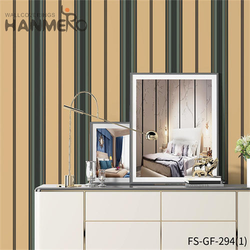 HANMERO wallpaper online buy Nature Sense Geometric Embossing Modern Living Room 0.53*10M PVC Gold Foil