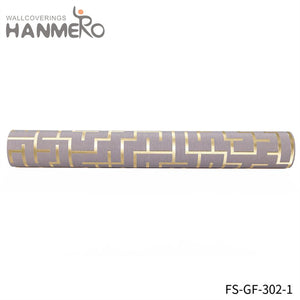 HANMERO bedroom design with wallpaper Nature Sense Geometric Embossing Modern Living Room 0.53*10M PVC Gold Foil