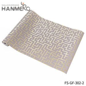 HANMERO bedroom design with wallpaper Nature Sense Geometric Embossing Modern Living Room 0.53*10M PVC Gold Foil