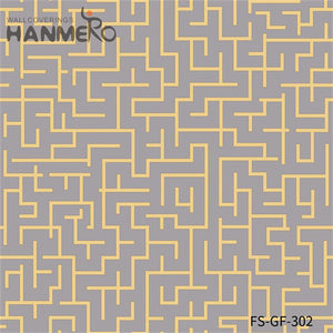 HANMERO bedroom design with wallpaper Nature Sense Geometric Embossing Modern Living Room 0.53*10M PVC Gold Foil