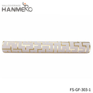 HANMERO wall wallpaper for bedroom Nature Sense Geometric Embossing Modern Living Room 0.53*10M PVC Gold Foil