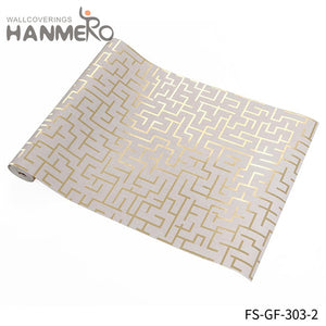 HANMERO wall wallpaper for bedroom Nature Sense Geometric Embossing Modern Living Room 0.53*10M PVC Gold Foil