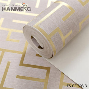 HANMERO wall wallpaper for bedroom Nature Sense Geometric Embossing Modern Living Room 0.53*10M PVC Gold Foil