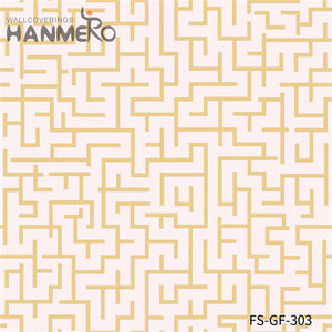 HANMERO wall wallpaper for bedroom Nature Sense Geometric Embossing Modern Living Room 0.53*10M PVC Gold Foil