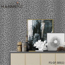 Load image into Gallery viewer, HANMERO house with wallpaper Nature Sense Geometric Embossing Modern Living Room 0.53*10M PVC Gold Foil
