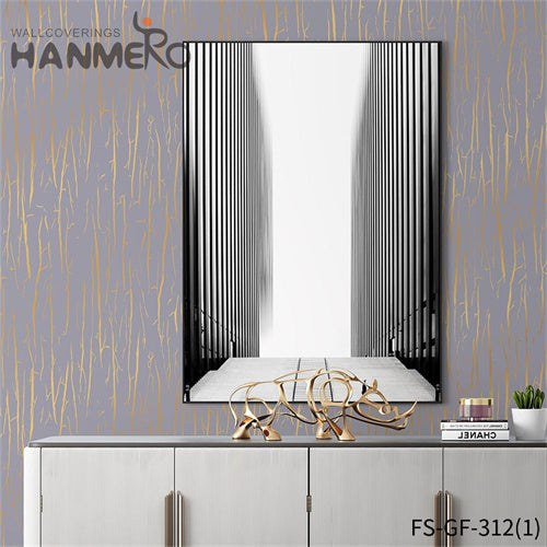 HANMERO wallpaper design room Nature Sense Geometric Embossing Modern Living Room 0.53*10M PVC Gold Foil