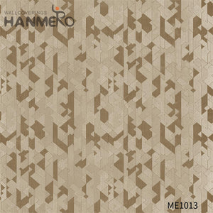 HANMERO PVC Gold Foil Professional Supplier Geometric Embossing Modern Theatres design wallpaper 0.53*10M