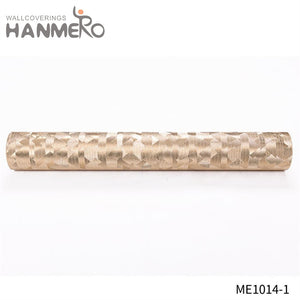 HANMERO 0.53*10M Professional Supplier Geometric Embossing Modern Theatres PVC Gold Foil latest wallpaper