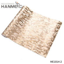 Load image into Gallery viewer, HANMERO 0.53*10M Professional Supplier Geometric Embossing Modern Theatres PVC Gold Foil latest wallpaper
