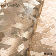 Load image into Gallery viewer, HANMERO 0.53*10M Professional Supplier Geometric Embossing Modern Theatres PVC Gold Foil latest wallpaper
