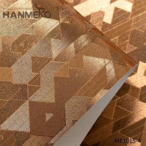 HANMERO PVC Gold Foil 0.53*10M Geometric Embossing Modern Theatres Professional Supplier wallpaper designer