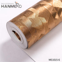 Load image into Gallery viewer, HANMERO PVC Gold Foil 0.53*10M Geometric Embossing Modern Theatres Professional Supplier wallpaper designer
