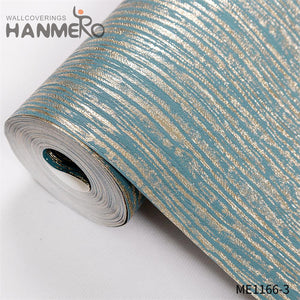 HANMERO wall papers for walls Professional Supplier Geometric Embossing Modern Theatres 0.53*10M PVC Gold Foil