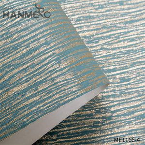 HANMERO wall papers for walls Professional Supplier Geometric Embossing Modern Theatres 0.53*10M PVC Gold Foil