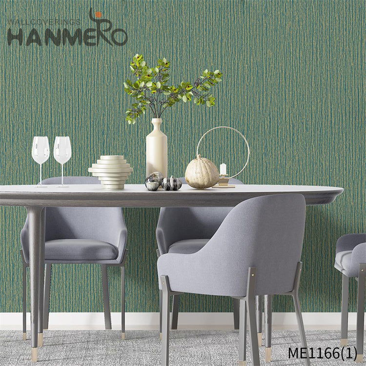 HANMERO wall papers for walls Professional Supplier Geometric Embossing Modern Theatres 0.53*10M PVC Gold Foil